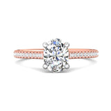 14K Gold Pink/White Micropave Engagement Ring from the Micropave collection - DERM30_14KPW_Ov_8.2X6.1_Prm_H-I_SI1