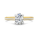 14K Gold Yellow/White Micropave Engagement Ring from the Micropave collection - DERM30_14KYW_Ov_8.2X6.1_Prm_H-I_SI1