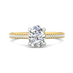 14K Gold Yellow/White Micropave Engagement Ring from the Micropave collection - DERM30_14KYW_Ov_8.2X6.1_Prm_H-I_SI1