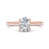 18K Gold Pink Micropave Engagement Ring from the Micropave collection - DERM30_18KP_Ov_8.2X6.1_Prm_H-I_SI1