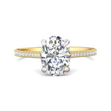 18K Gold/Platinum Yellow/White Micropave Engagement Ring from the Micropave collection - DERM30_18KYPL__Prm_H-I_SI1