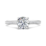 Platinum White Micropave Engagement Ring from the Micropave collection - DERM30_PlatW_Rd_7.0_Prm_H-I_SI1