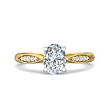 14K Gold Yellow/White Micropave Engagement Ring from the Micropave collection - DERM31XS_14KYW_Ov_8X6_Prm_H-I_SI1