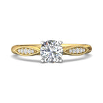 18K Gold White/Yellow Micropave Engagement Ring from the Micropave collection - DERM31XS_18KWY_Rd_6.0_Prm_H-I_SI1