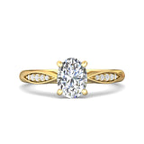 18K Gold Yellow Micropave Engagement Ring from the Micropave collection - DERM31XS_18KY_Ov_8X6_Prm_H-I_SI1