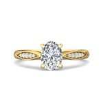 18K Gold Yellow Micropave Engagement Ring from the Micropave collection - DERM31XS_18KY_Ov_8X6_Prm_H-I_SI1
