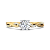 18K Gold White/Yellow Split Shank Engagement Ring from the Split Shank collection - DERM39XS_18KWY_Rd_5.7_Prm_H-I_SI1