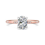 14K Gold Pink/White Micropave Engagement Ring from the Micropave collection - DERM42XSR-1_14KPW_Ov_8.5X6.25_Prm_H-I_SI1