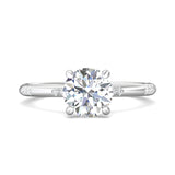 14K Gold White Micropave Engagement Ring from the Micropave collection - DERM42XSR-1_14KW_Rd_7.5_Prm_H-I_SI1