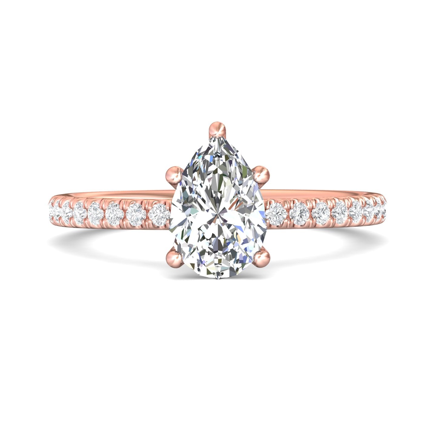 14K Gold Pink Micropave Engagement Ring from the Micropave collection - DERM4XS_14KP_Ps_9X6_Prm_H-I_SI1