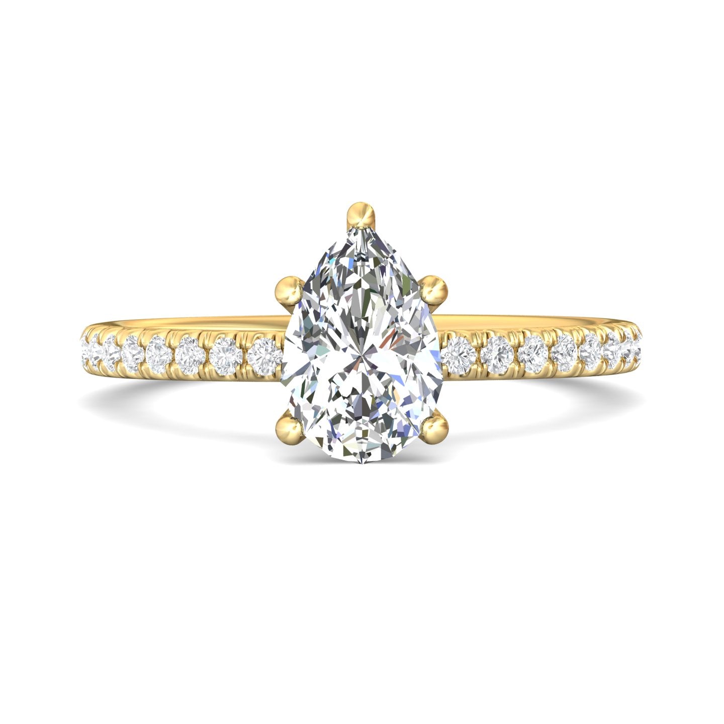 14K Gold Yellow Micropave Engagement Ring from the Micropave collection - DERM4XS_14KY_Ps_9X6_Prm_H-I_SI1