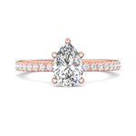18K Gold Pink Micropave Engagement Ring from the Micropave collection - DERM4XS_18KP_Ps_9X6_Prm_H-I_SI1