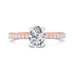 18K Gold White/Pink Micropave Engagement Ring from the Micropave collection - DERM4XS_18KWP_Ov_8X6_Prm_H-I_SI1