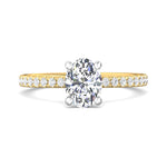 18K Gold White/Yellow Micropave Engagement Ring from the Micropave collection - DERM4XS_18KWY_Ov_8X6_Prm_H-I_SI1