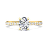 18K Gold Yellow Micropave Engagement Ring from the Micropave collection - DERM4XS_18KY_Ov_8X6_Prm_H-I_SI1