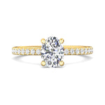 18K Gold Yellow Micropave Engagement Ring from the Micropave collection - DERM4XS_18KY_Ov_8X6_Prm_H-I_SI1