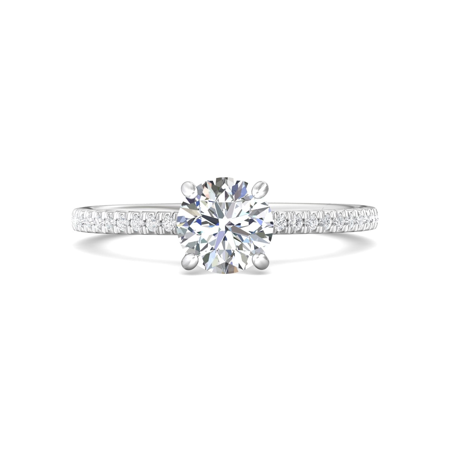 Platinum White Micropave Engagement Ring from the Micropave collection - DERM4XXS-1_PlatW_RdH_6.5_Prm_H-I_SI1