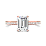 14K Gold Pink Micropave Engagement Ring from the Micropave collection - DERM4XXS2_14KP_Em_8.5X6.2_Prm_H-I_SI1