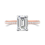 14K Gold Pink/White Micropave Engagement Ring from the Micropave collection - DERM4XXS2_14KPW_Em_8.5X6.2_Prm_H-I_SI1