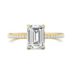 14K Gold Yellow Micropave Engagement Ring from the Micropave collection - DERM4XXS2_14KY_Em_8.5X6.2_Prm_H-I_SI1