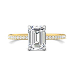14K Gold Yellow/White Micropave Engagement Ring from the Micropave collection - DERM4XXS2_14KYW_Em_8.5X6.2_Prm_H-I_SI1
