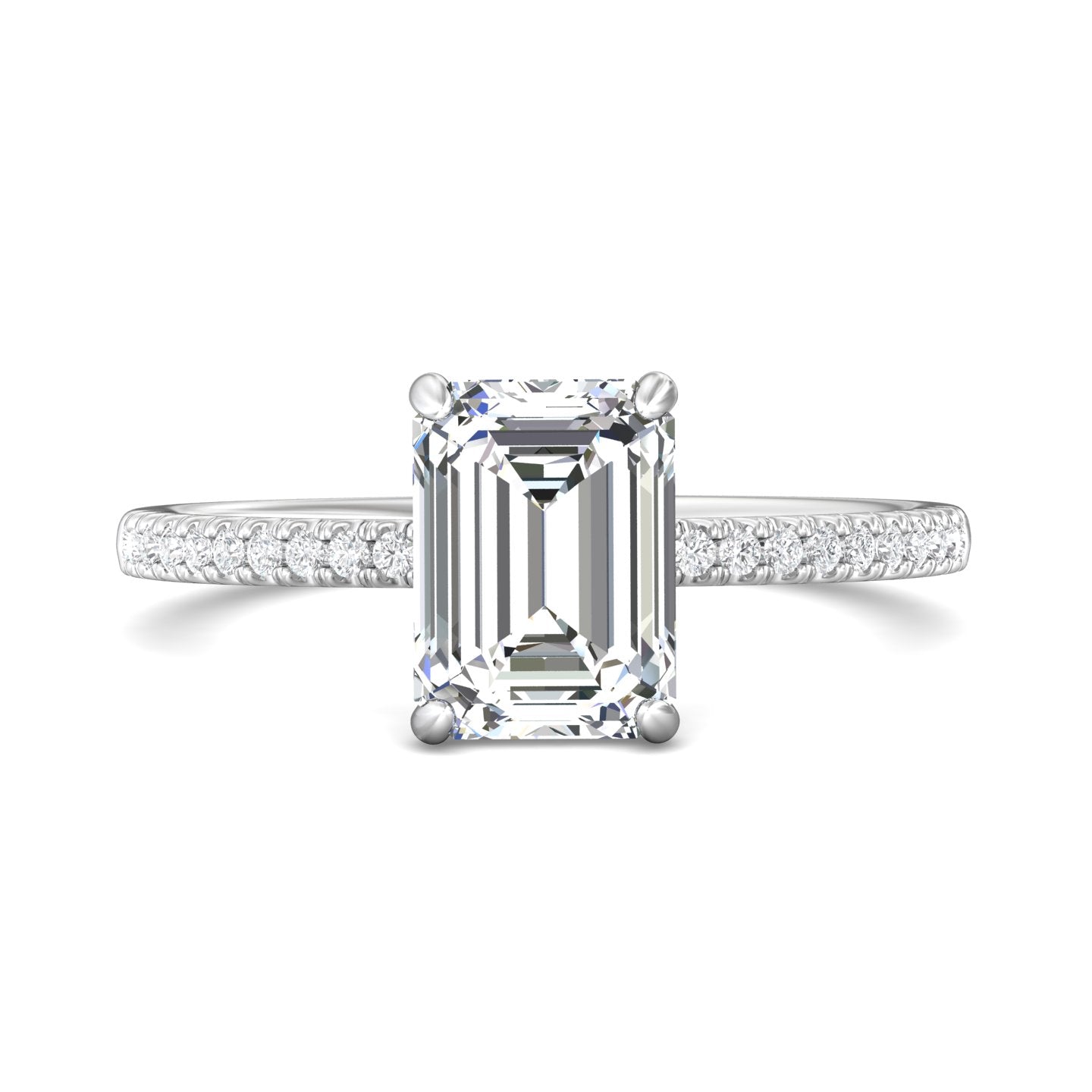 Platinum White Micropave Engagement Ring from the Micropave collection - DERM4XXS2_PlatW_Em_8.5X6.2_Prm_H-I_SI1