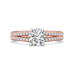 18K Gold White/Pink Split Shank Engagement Ring from the Split Shank collection - DERM75XS_18KWP_Rd_6.5_Prm_H-I_SI1