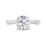 14K Gold White Micropave Engagement Ring from the Micropave collection - DERM81-1.5_14KW_Ov_8.0_Prm_H-I_SI1
