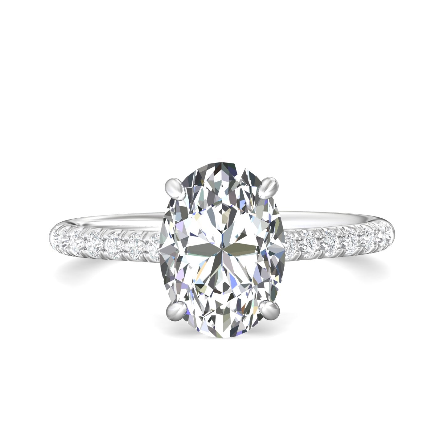 Platinum White Micropave Engagement Ring from the Micropave collection - DERM81R-1.8_PlatW_Ov_10.5X7.5_Prm_H-I_SI1