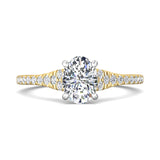 14K Gold Yellow/White Micropave Engagement Ring from the Micropave collection - DERM84_14KYW_Ov_8X6_Prm_H-I_SI1