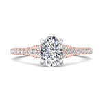 18K Gold White/Pink Micropave Engagement Ring from the Micropave collection - DERM84_18KWP_Ov_8X6_Prm_H-I_SI1