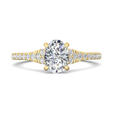 18K Gold Yellow Micropave Engagement Ring from the Micropave collection - DERM84_18KY_Ov_8X6_Prm_H-I_SI1