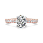 14K Gold Pink/White Micropave Engagement Ring from the Micropave collection - DERM89_14KPW_Ov_8.5X6.25_Prm_H-I_SI1