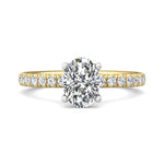 14K Gold Yellow/White Micropave Engagement Ring from the Micropave collection - DERM89_14KYW_Ov_8.5X6.25_Prm_H-I_SI1