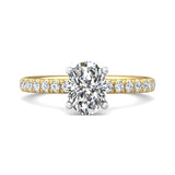 18K Gold White/Yellow Micropave Engagement Ring from the Micropave collection - DERM89_18KWY_Ov_8.5X6.25_Prm_H-I_SI1