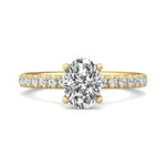 18K Gold Yellow Micropave Engagement Ring from the Micropave collection - DERM89_18KY_Ov_8.5X6.25_Prm_H-I_SI1