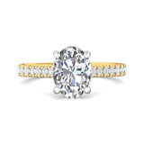14K Gold Yellow/White Micropave Engagement Ring from the Micropave collection - DERM91M_14KYW_Ov_9.7X7.2_Prm_H-I_SI1