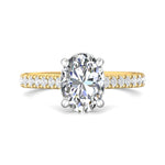 18K Gold White/Yellow Micropave Engagement Ring from the Micropave collection - DERM91M_18KWY_Ov_9.7X7.2_Prm_H-I_SI1
