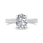 Platinum White Micropave Engagement Ring from the Micropave collection - DERM91M_PlatW_Ov_9.7X7.2_Prm_H-I_SI1