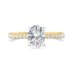 14K Gold Yellow/White Micropave Engagement Ring from the Micropave collection - DERM92XS_14KYW_Ov_8x6_Prm_H-I_SI1