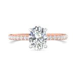 18K Gold White/Pink Micropave Engagement Ring from the Micropave collection - DERM92XS_18KWP_Ov_8x6_Prm_H-I_SI1