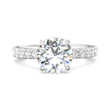 Platinum White Micropave Engagement Ring from the Micropave collection - DERM93S2_PlatW_Rd_9.0_Std_H-I_SI2