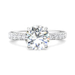 Platinum White Micropave Engagement Ring from the Micropave collection - DERM93S2_PlatW_Rd_9.0_Std_H-I_SI2