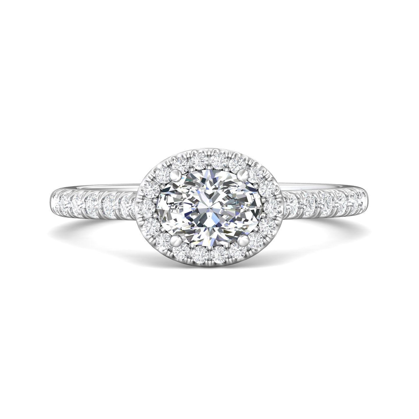 Micropave Halo Engagement Ring from the Micropave Halo collection