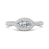 14K Gold White Micropave Halo Engagement Ring from the Micropave Halo collection - DERMH76R_14KW_MqH_8.5X4.5_Prm_H-I_SI1