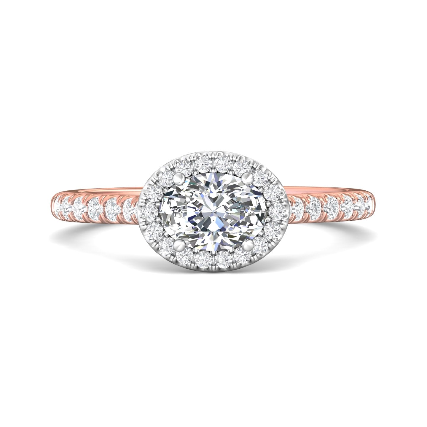 18K Gold White/Pink Micropave Halo Engagement Ring from the Micropave Halo collection - DERMH76R_18KWP_OvH_7X5_Prm_H-I_SI1