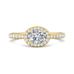 18K Gold Yellow Micropave Halo Engagement Ring from the Micropave Halo collection - DERMH76R_18KY_OvH_7X5_Prm_H-I_SI1