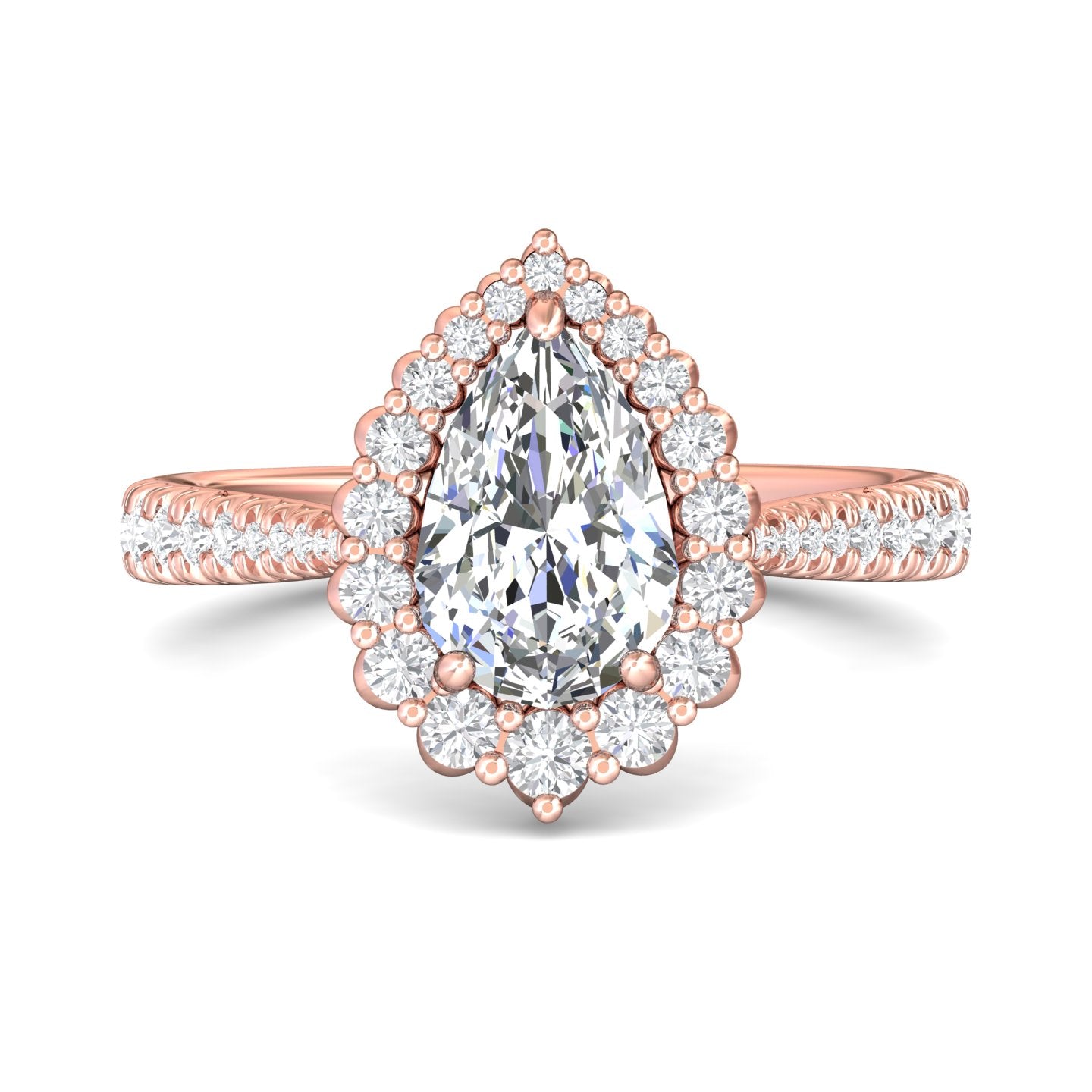 Micropave Halo Engagement Ring from the Micropave Halo collection