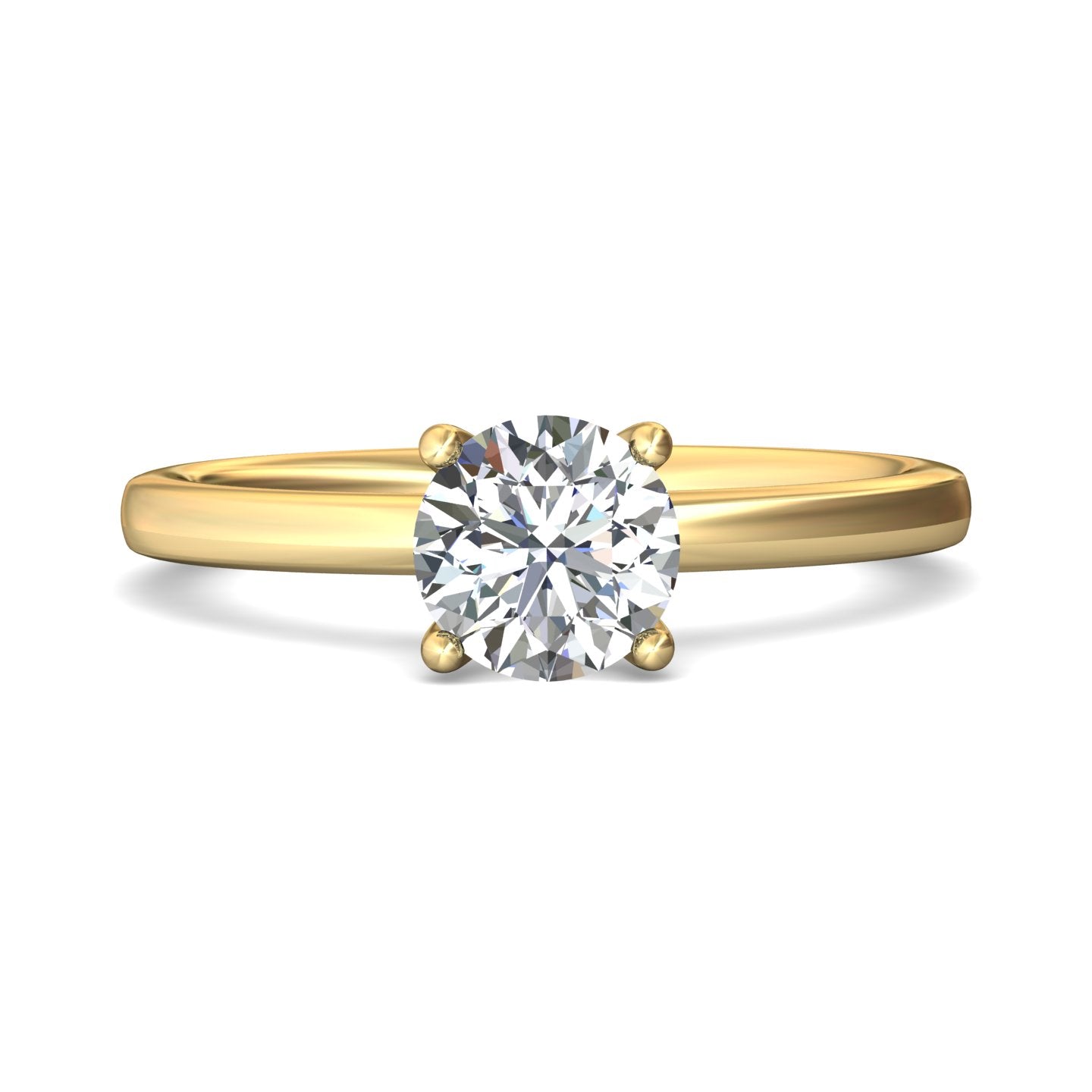 14K Gold Yellow Solitaire Engagement Ring from the Solitaire collection - DERS23XS_14KY_Rd_6.5_Std_NA_NA