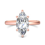 18K Gold Pink Solitaire Engagement Ring from the Solitaire collection - DERS28M_18KP_Mq_14.8X7.5_Std_NA_NA